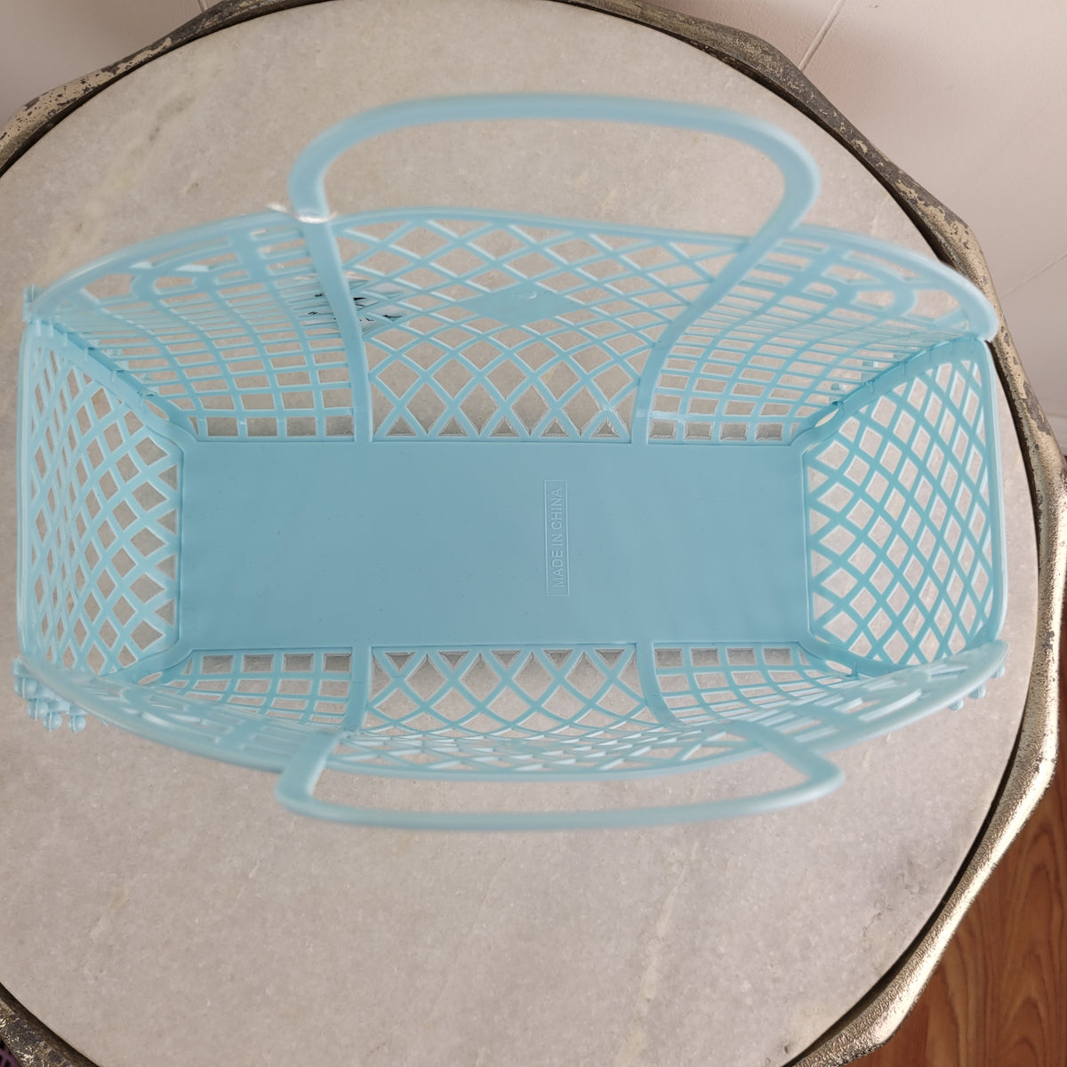 Light Blue Jelly Basket Handbag - Unbranded