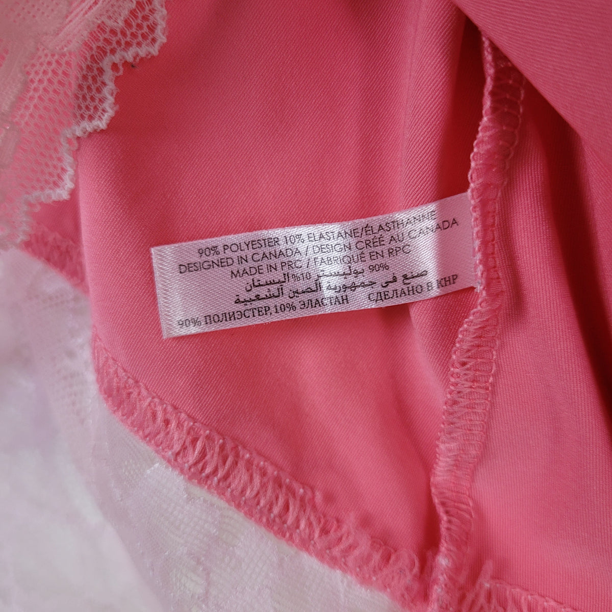 Pink Lace Chemise Lingerie - La Vie en Rose (Size XL)