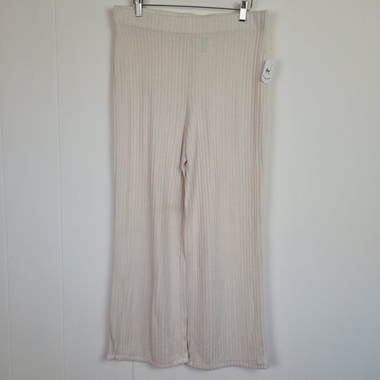 Cream Wide Leg Lounge Pants - H&M (L)