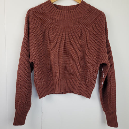 Rust Brown Chunky Knit Sweater - 525 (Size M)