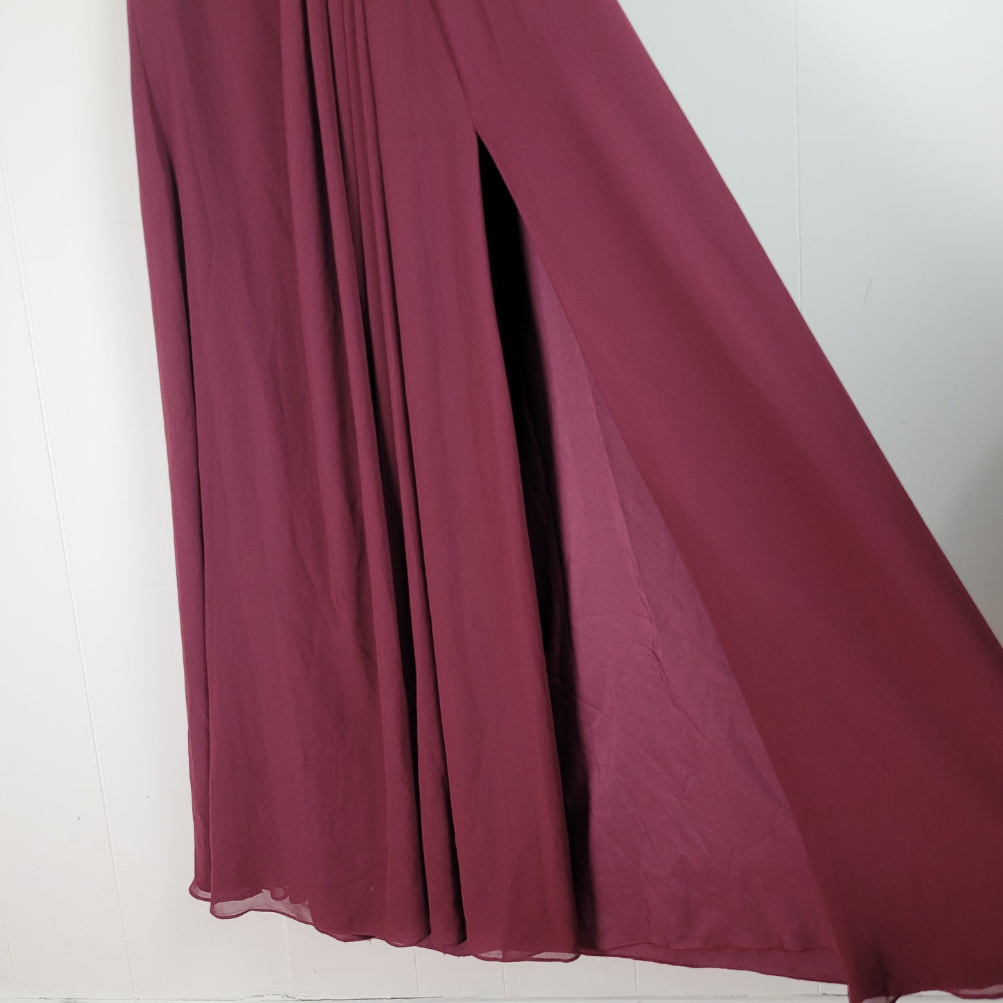 Burgundy Strapless Special Occasion Dress - Azazie (Size A12)