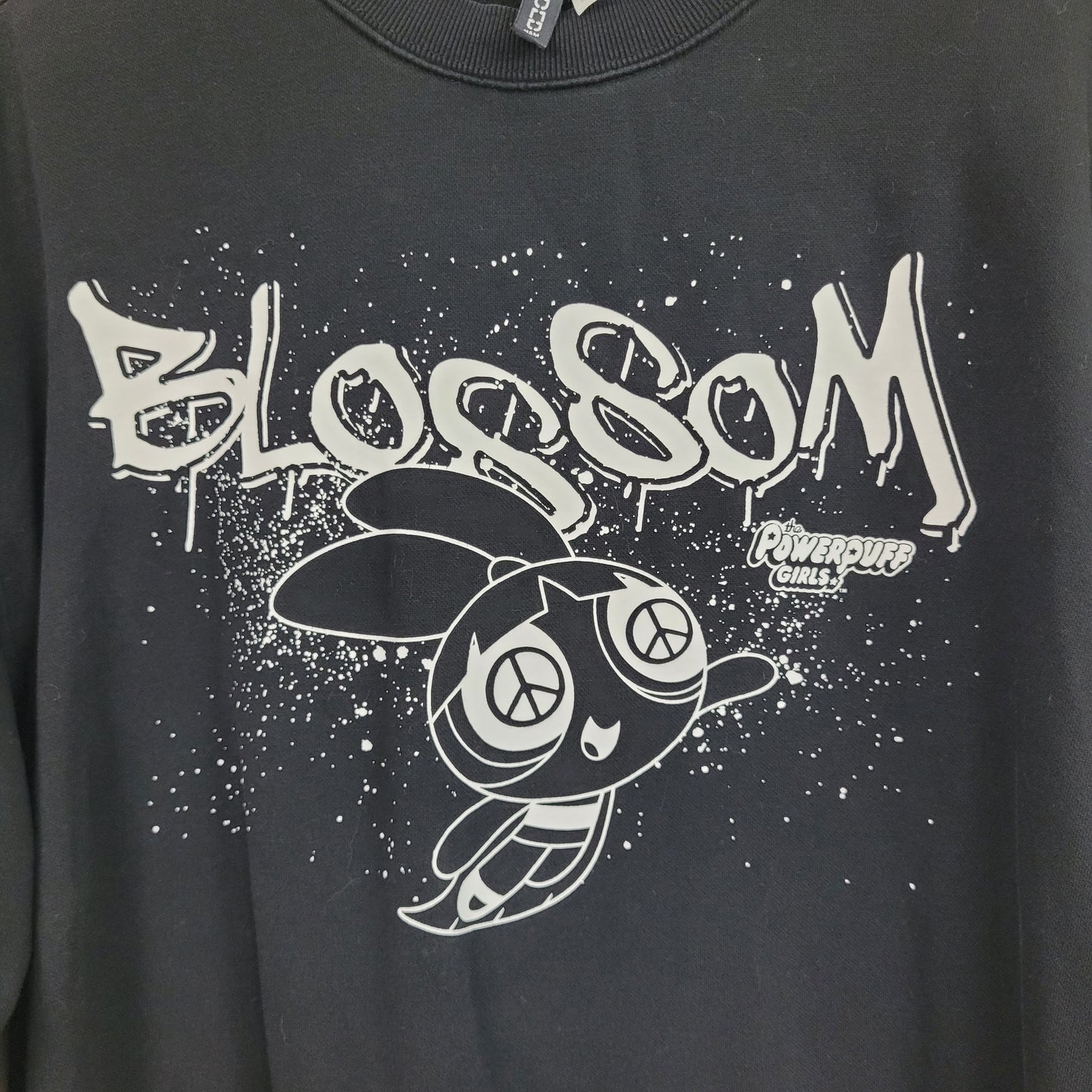 Black Blossom Powerpuff Girls Graphic Sweatshirt - Divided by H&M (Size Small)