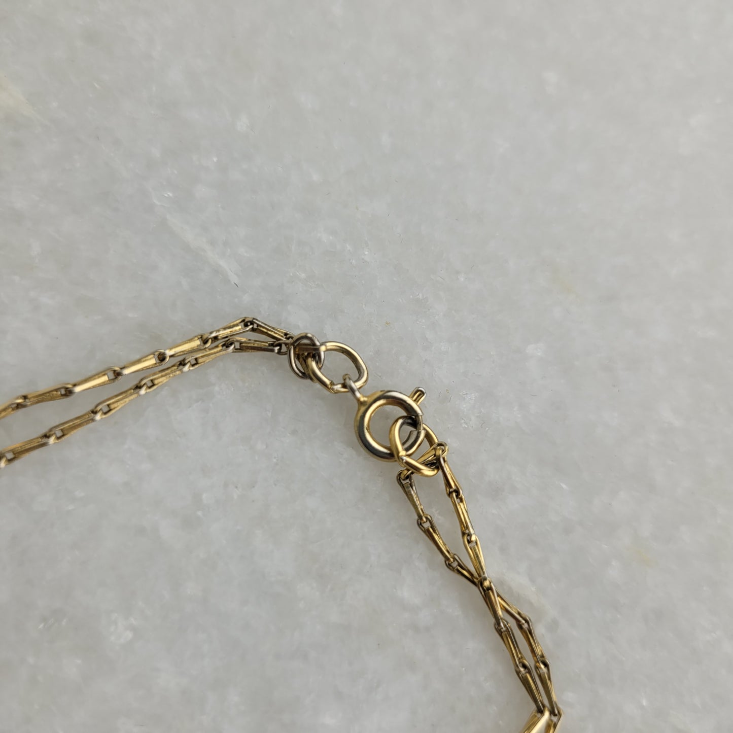 Vintage Gold-Tone Double Chain ID Bracelet