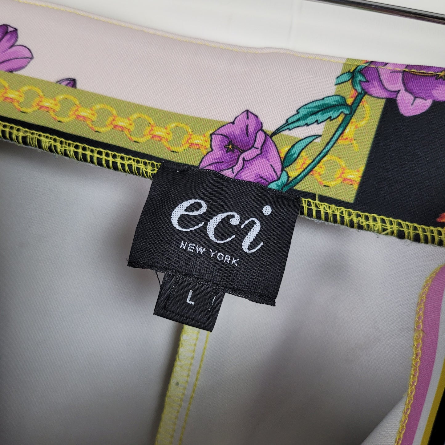 Multi Colour Floral Scarf Print Skirt - ECI New York (Large)