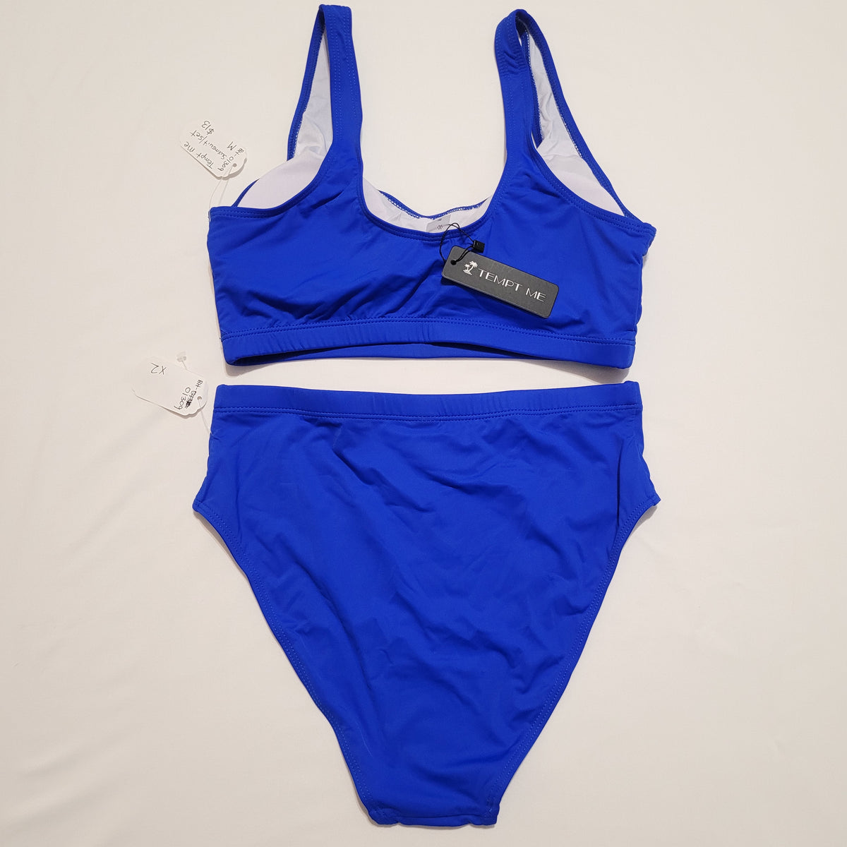 Royal Blue High-Waisted Bikini Set - Tempt Me (M)