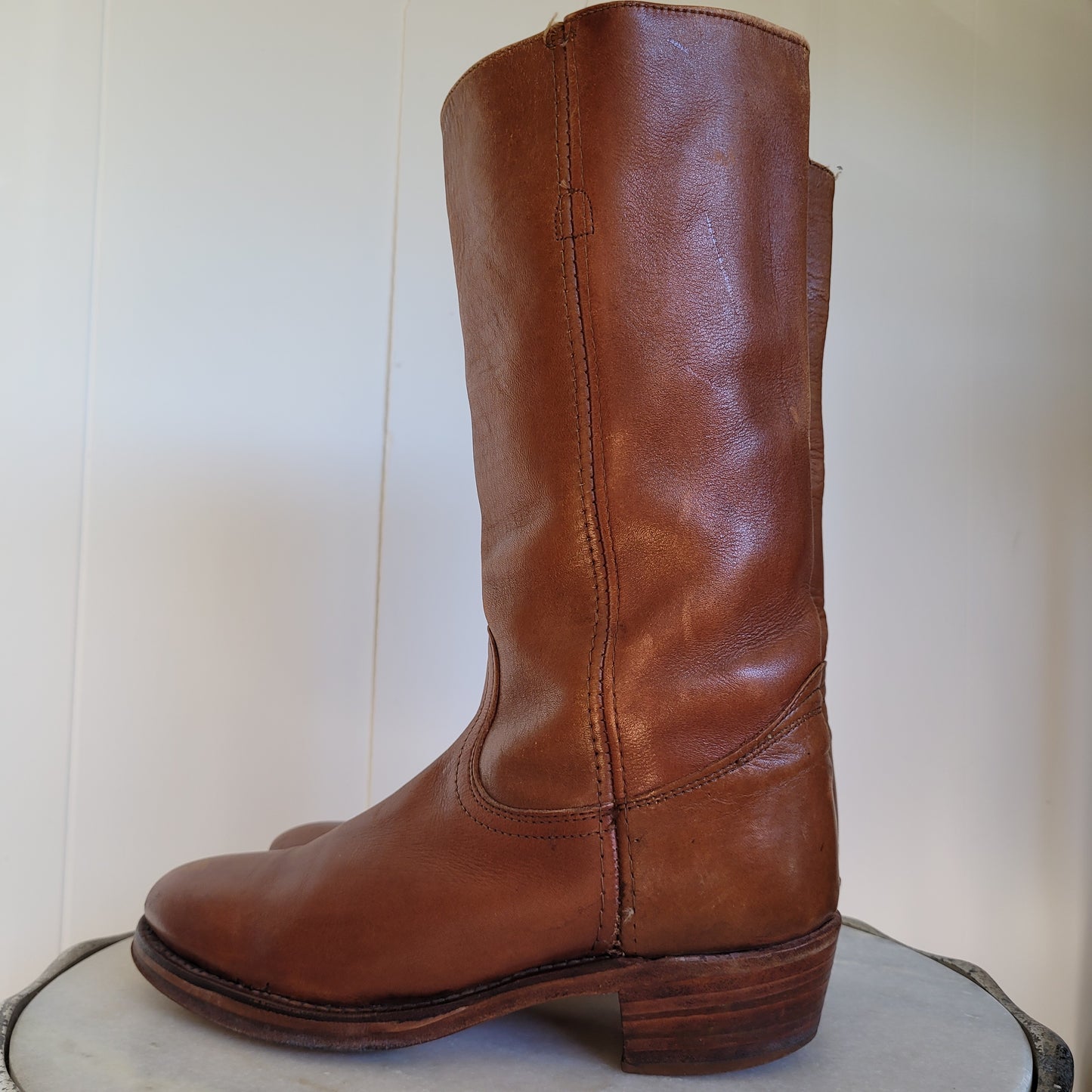 Brown Leather Tall Riding Boots - Frye (Women's 9D)