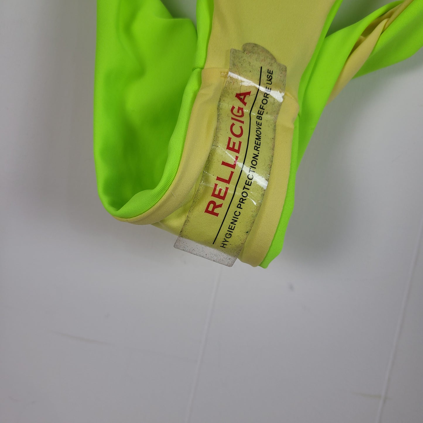 Neon Lime High Cut Bikini Bottoms - Relleciga (XL NWT)