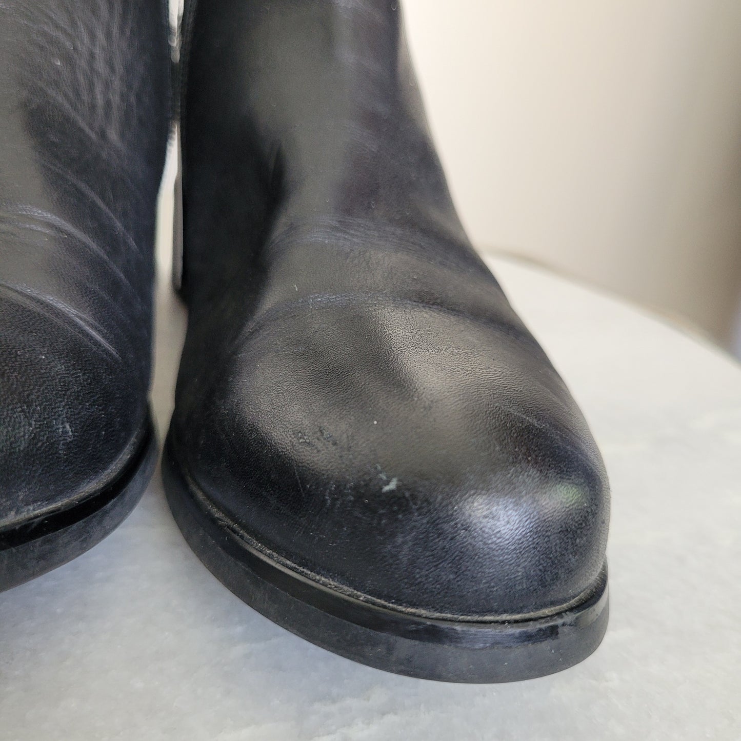Black Leather Ankle Boots - Artica (Size 6B)