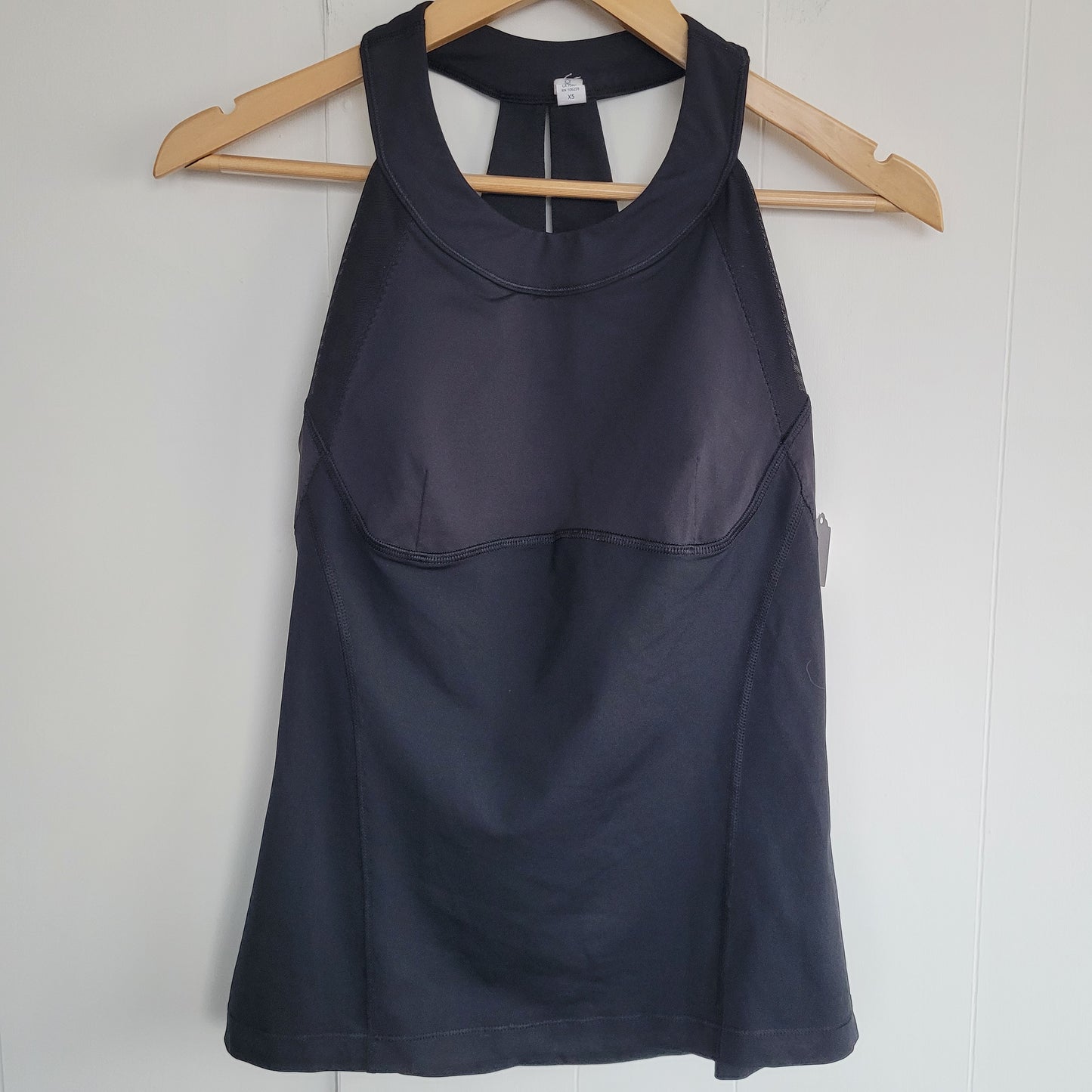 Black Racerback Tank Top - Built-In Bra - Lululemon (Size 8)