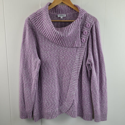 Lavender Knit Cowl Neck Sweater - Northern Reflections (XL)