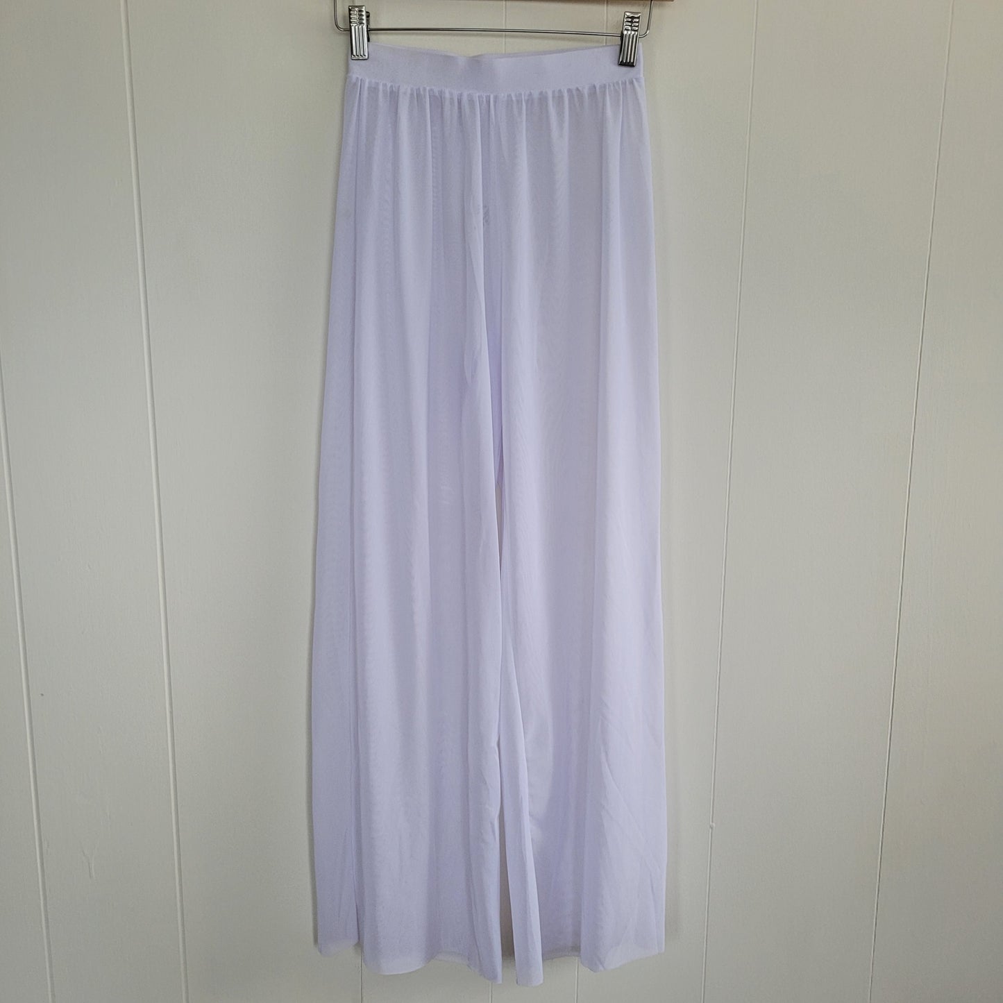 White Sheer Beach Pants / Cover-Up – Size S