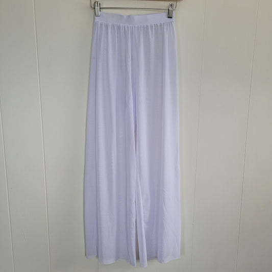 White Sheer Beach Pants / Cover-Up – Size S