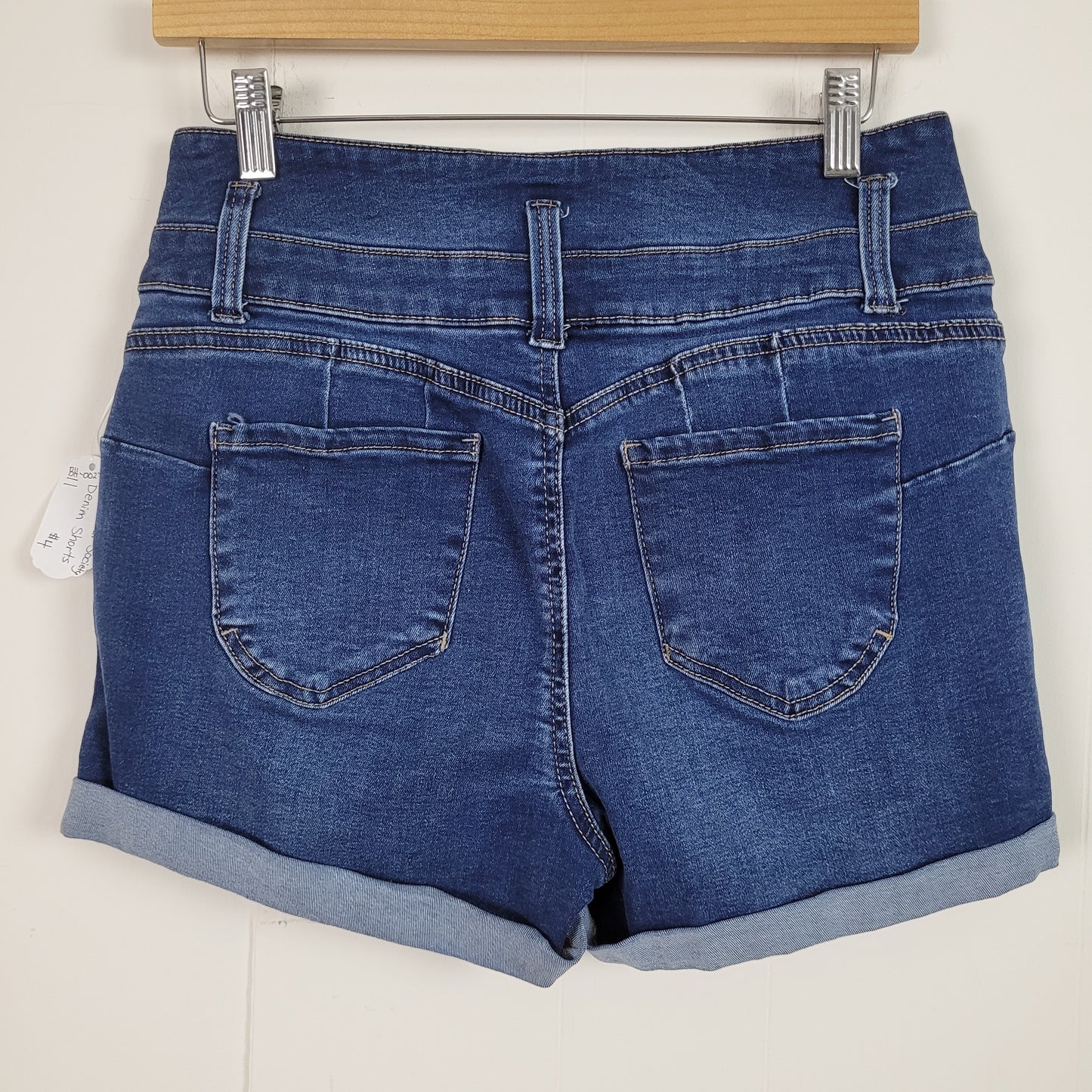 Medium Wash Ibiza High Rise Push Up Denim Shorts - Streetwear Society (Size 11)