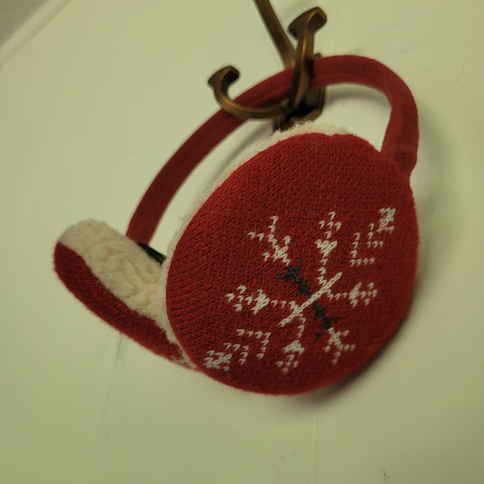 Red Snowflake Knit Earmuffs - Eddie Bauer