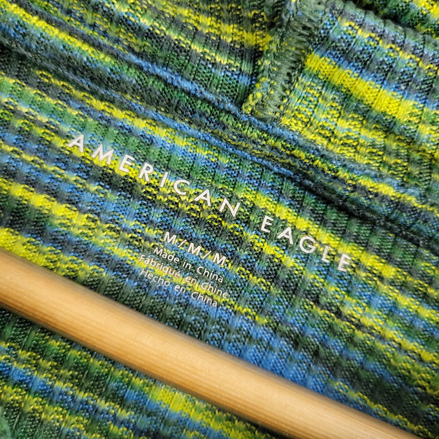 Green Space Dye Cropped Zip Hoodie - American Eagle (Size M)