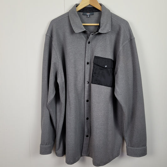 Grey Button-Up Shirt - Mountain Ridge (Mens XXL)