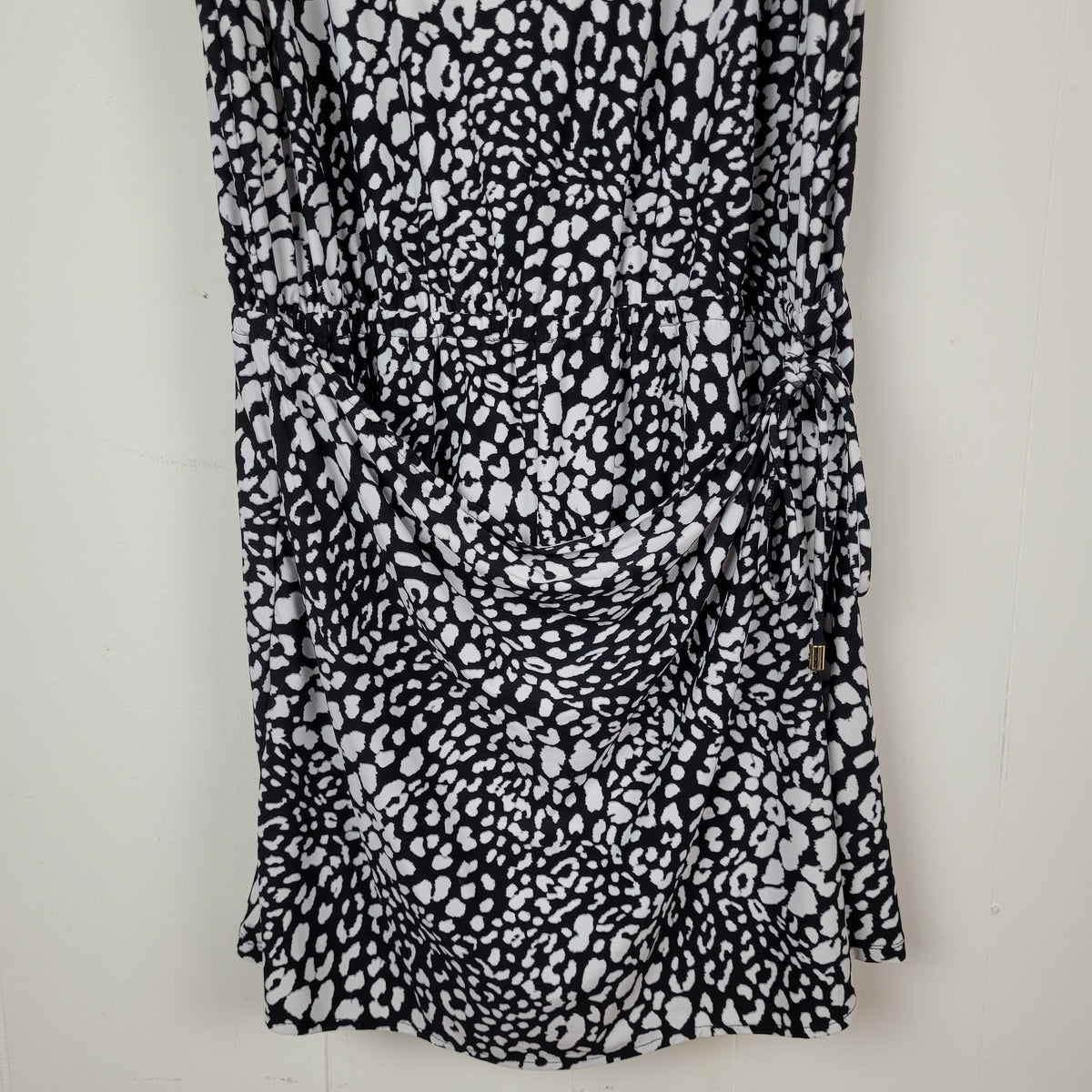 Black & White Animal Print Swim Cover-Up Romper - Beach House Style (XL)
