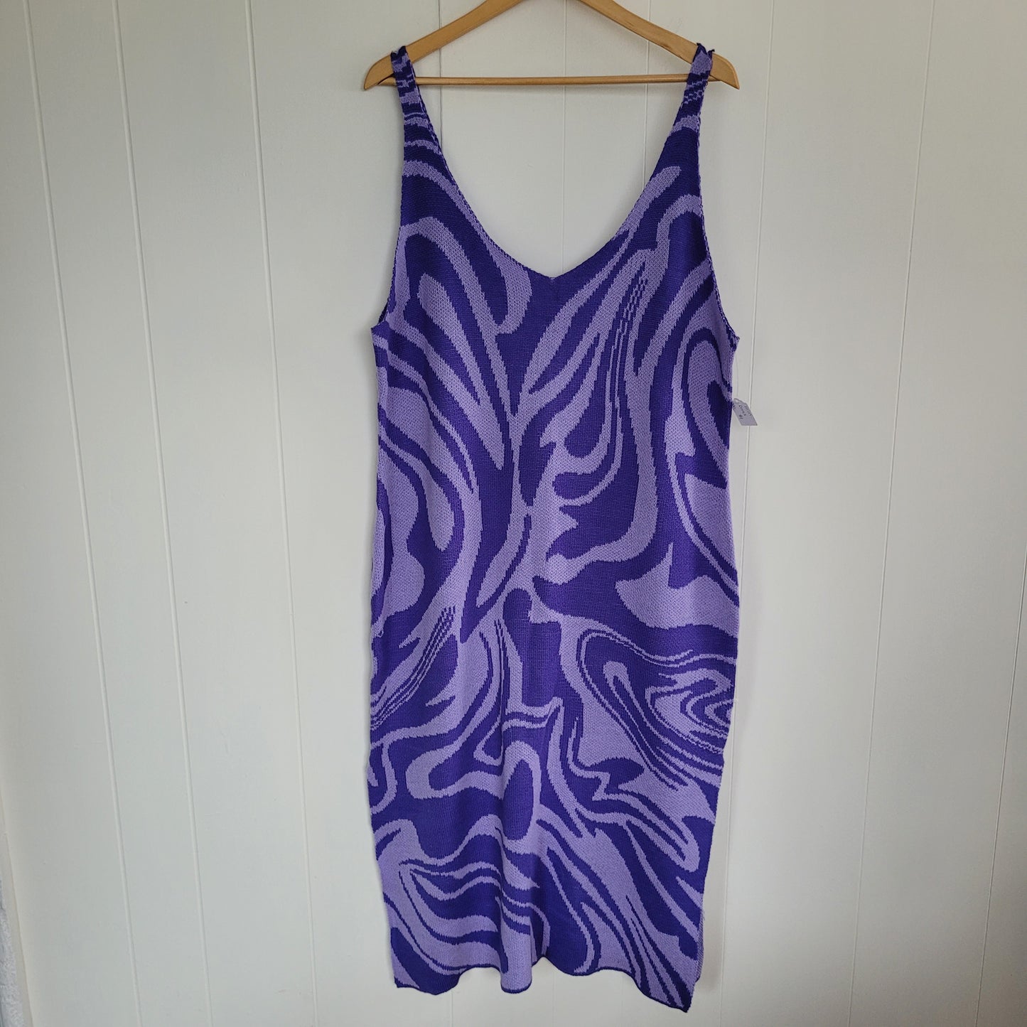 Purple Swirl Knit Midi Dress – Divided by H&M (XXL)