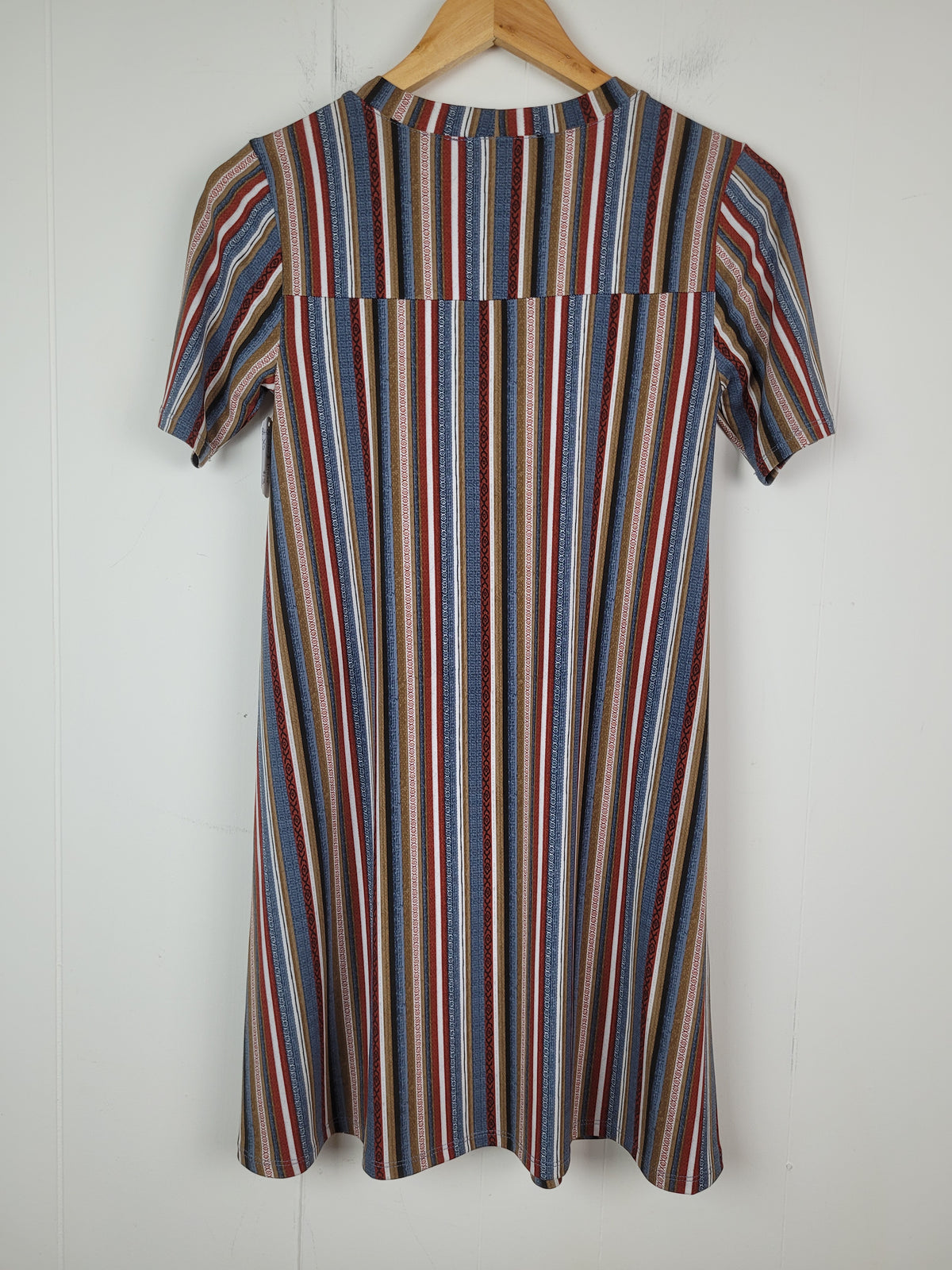 BCBGeneration XS Multicolour Striped Short Sleeve Dress