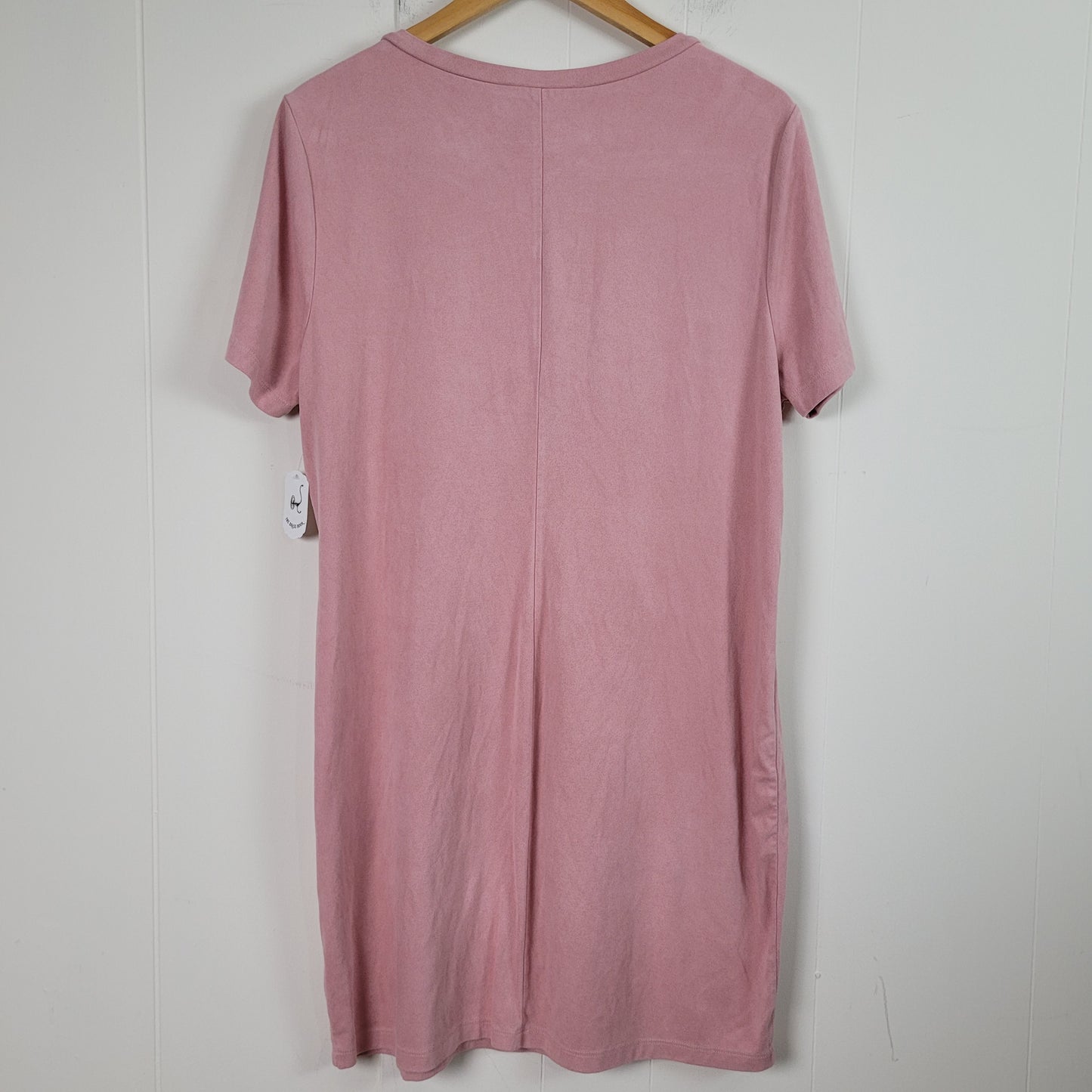 Dusty Pink Faux Suede T-Shirt Dress - Forever 21 (0XL)