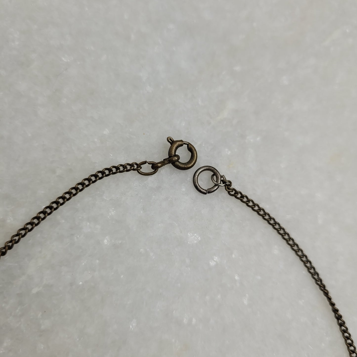 Vintage Silver Tone Red Stone Choker Necklace