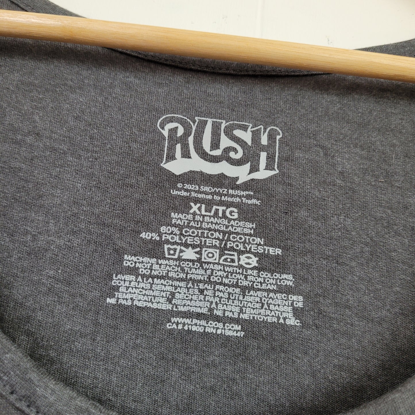 Charcoal Vintage Print Graphic Tank Top – Rush (XL)
