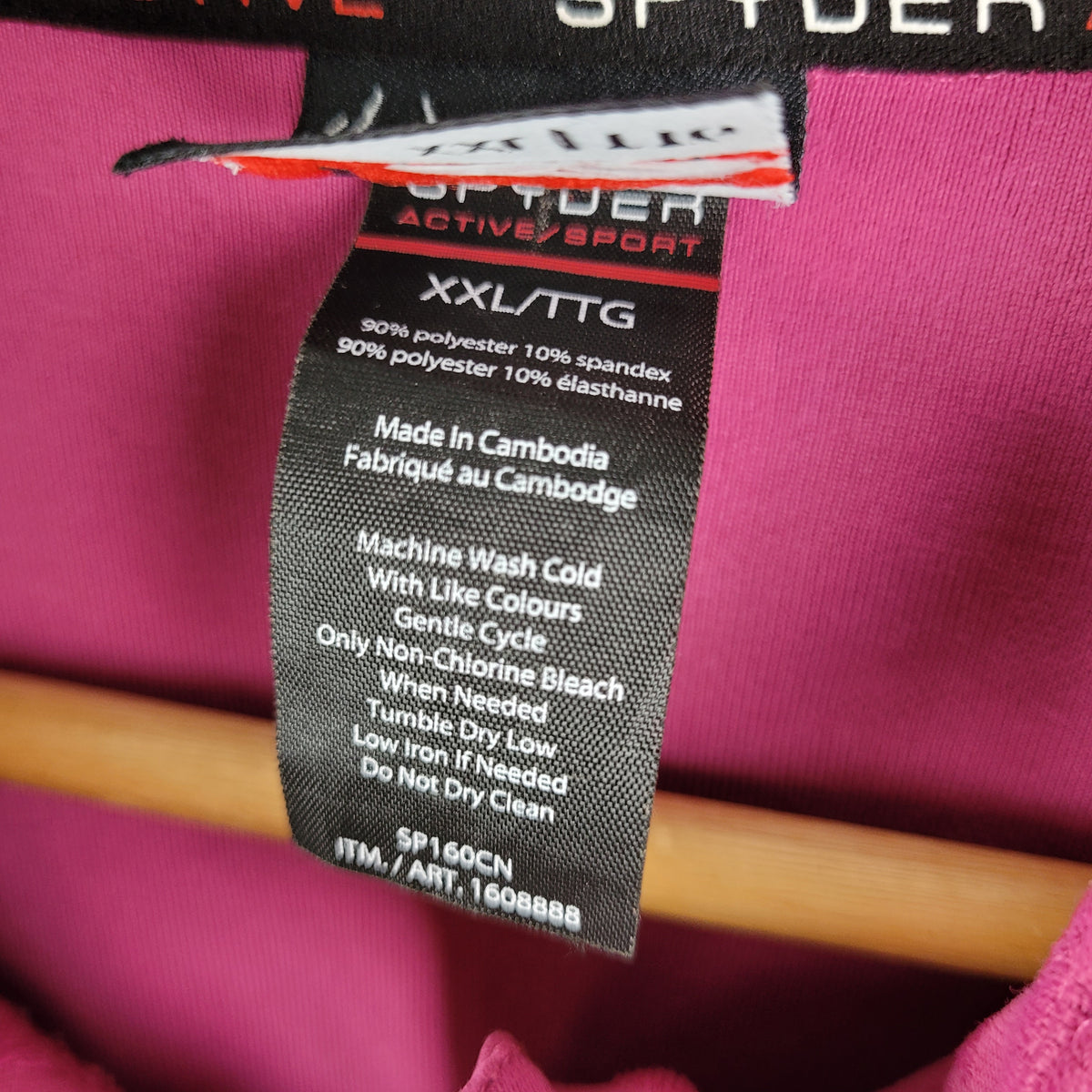 Pink Textured Quarter-Zip Active Top - Spyder (Size XXL)