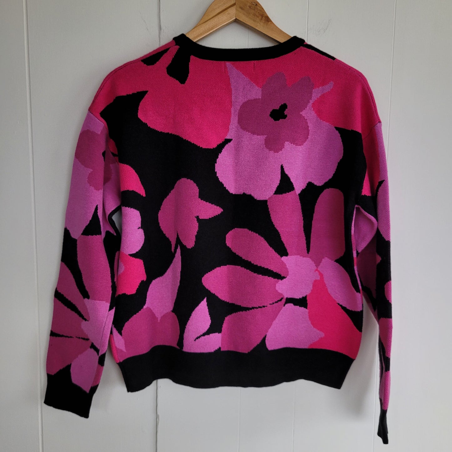 Pink Floral Knit Sweater - Cynthia Rowley (M)