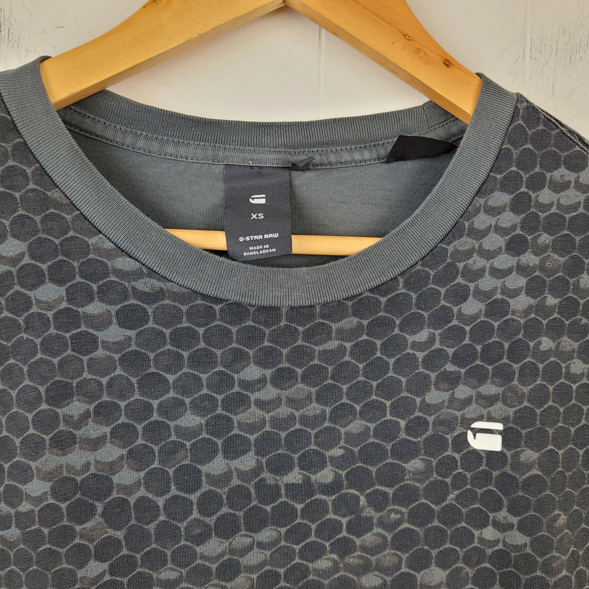Grey Geometric Print T-Shirt - G-Star RAW (XS)