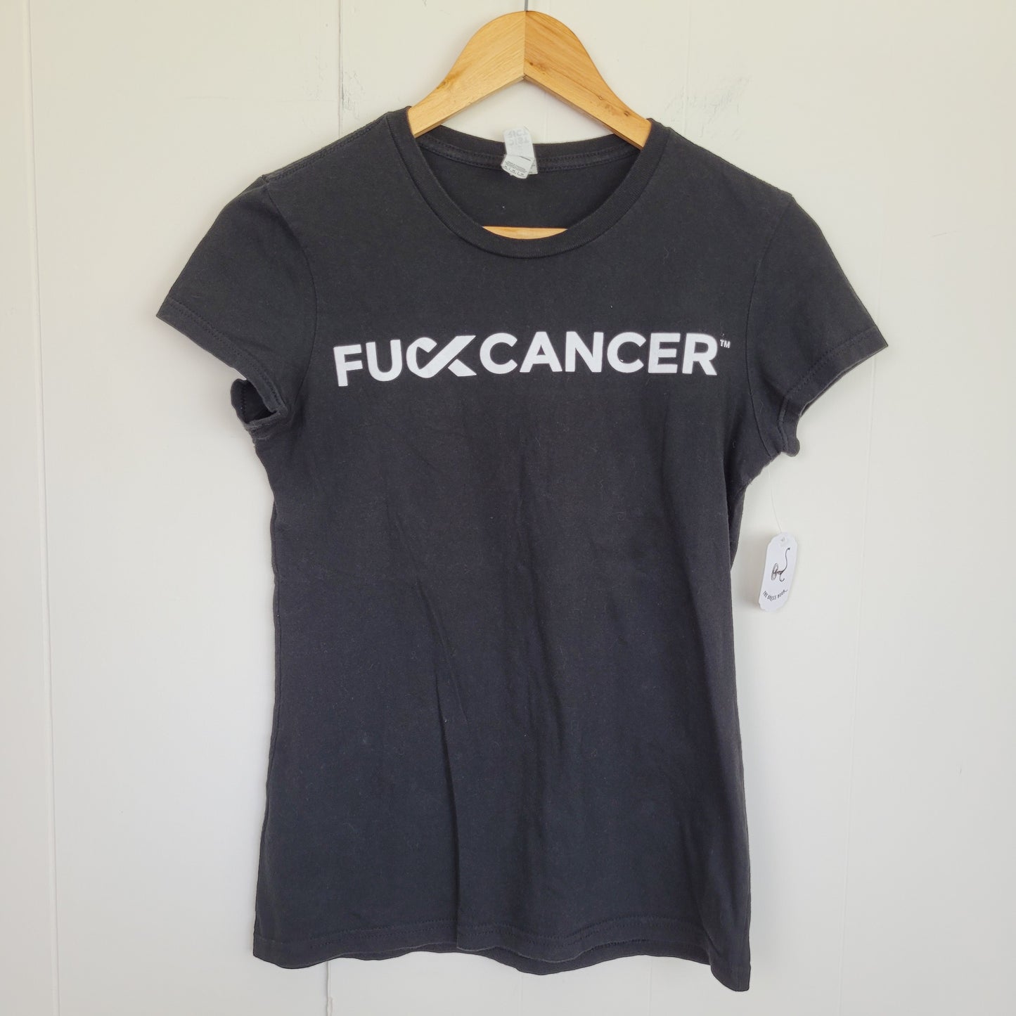 Black “F Cancer” Graphic Tee (Medium)