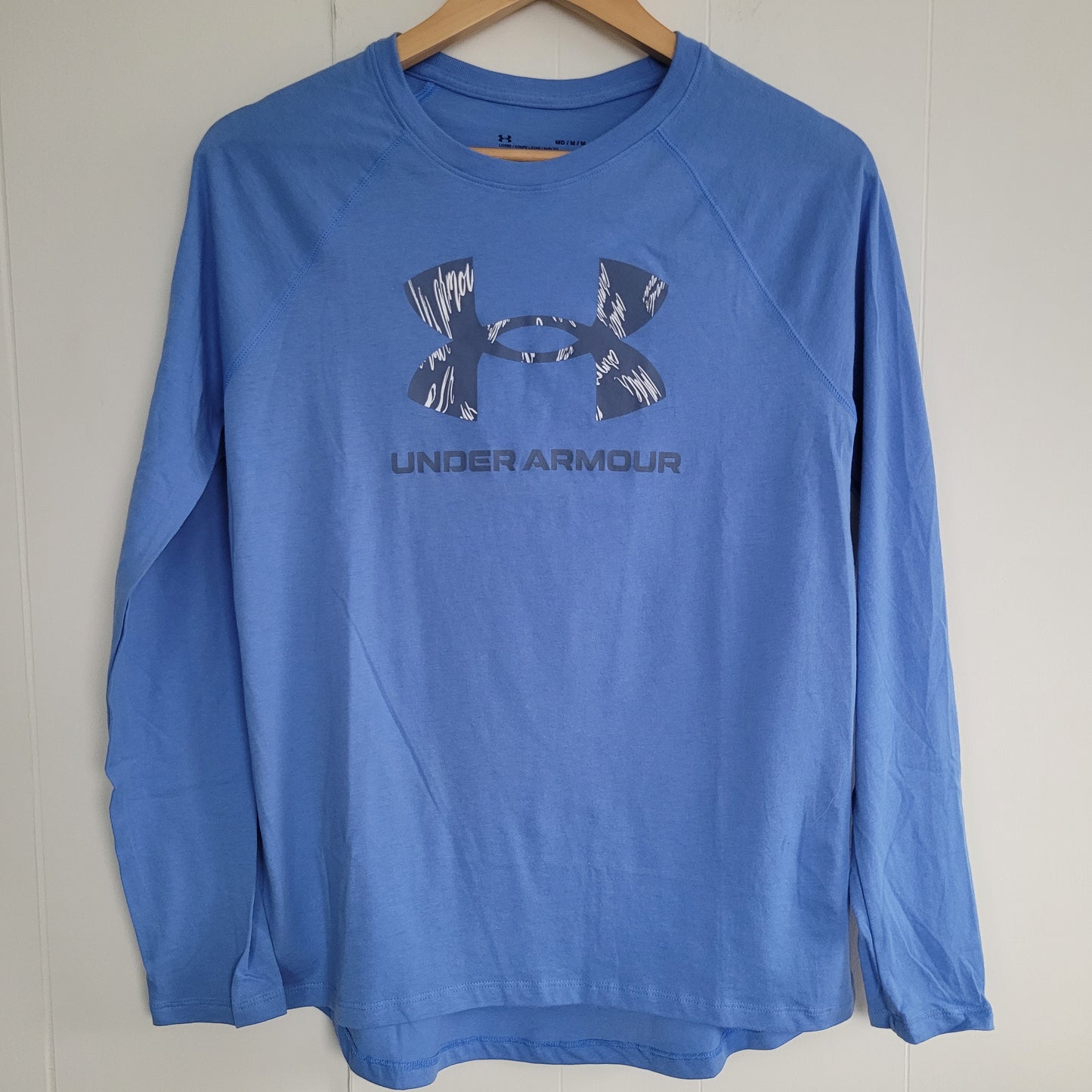 Blue HeatGear Long Sleeve Athletic Top - Under Armour (Size M)