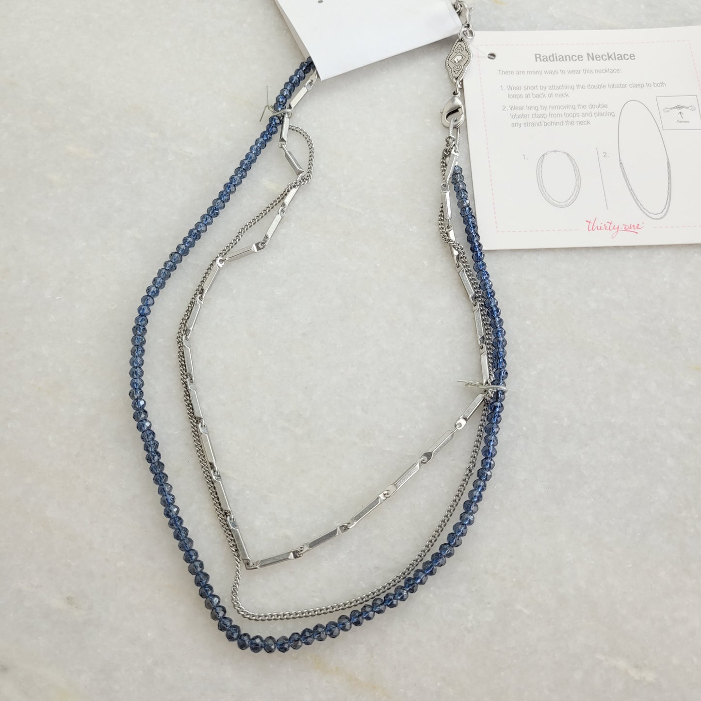Thirty-One Radiance Convertible Layered Necklace - BNWT