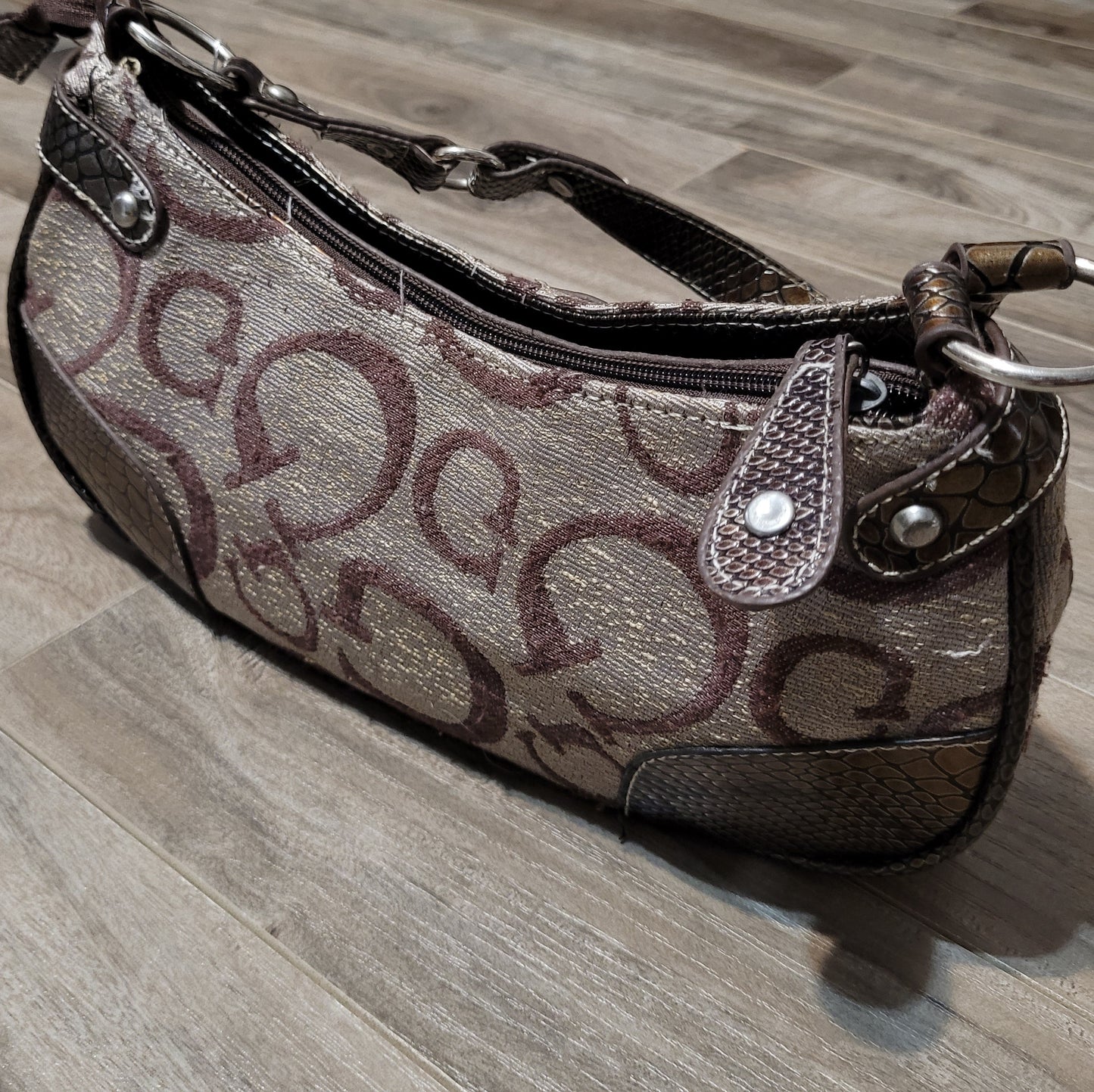 Vintage Y2K Guess Monogram Shoulder Bag