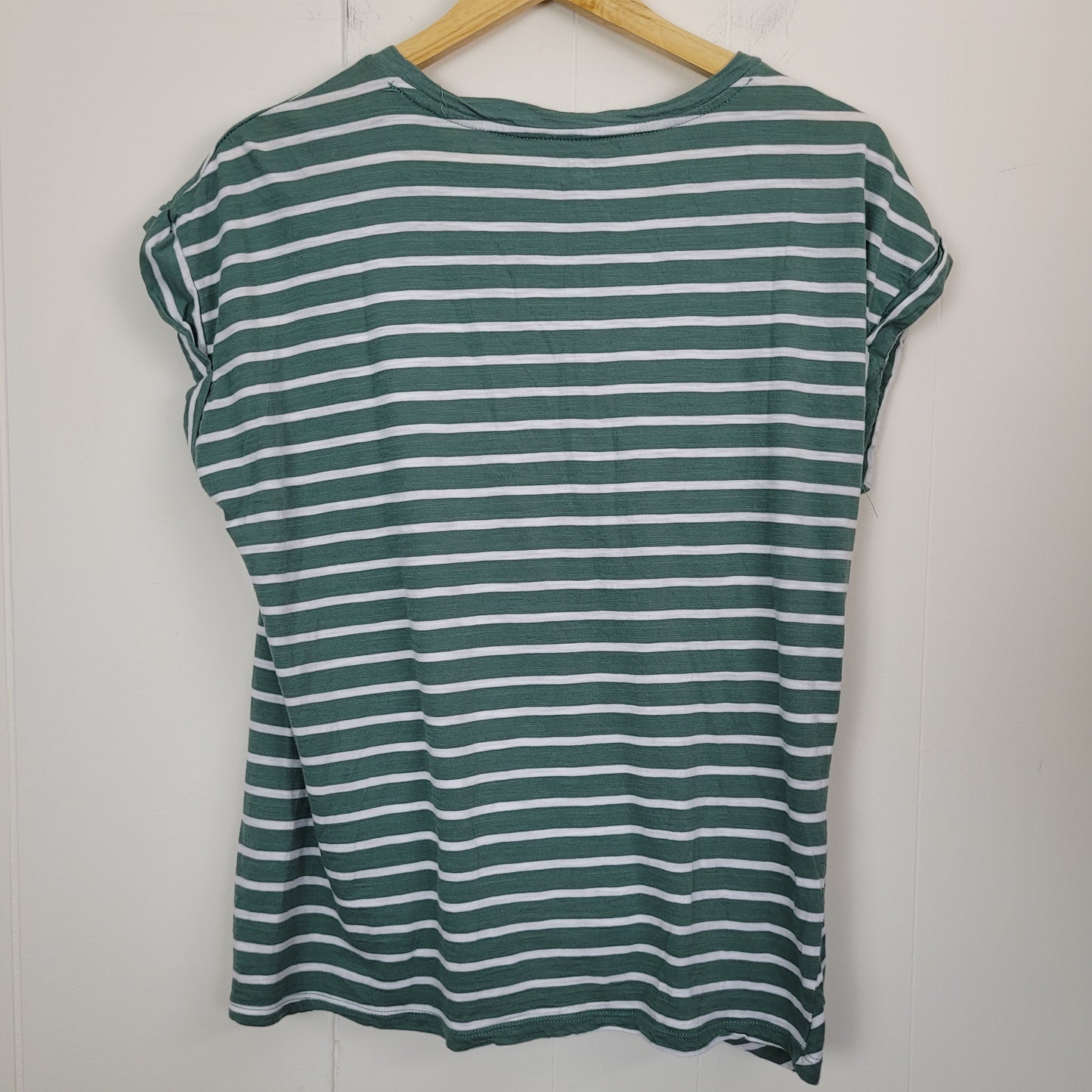 Green & White Striped Tee - Maurice's 24/7 (Large)