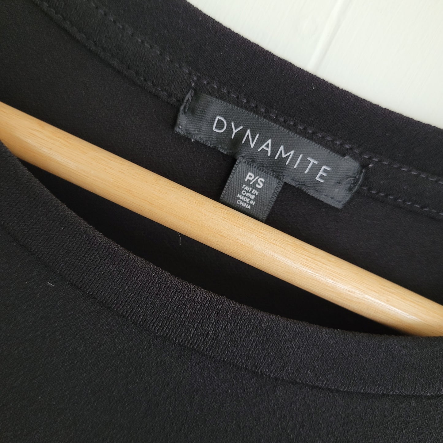 Black Fitted Short Sleeve Top - Dynamite (S)