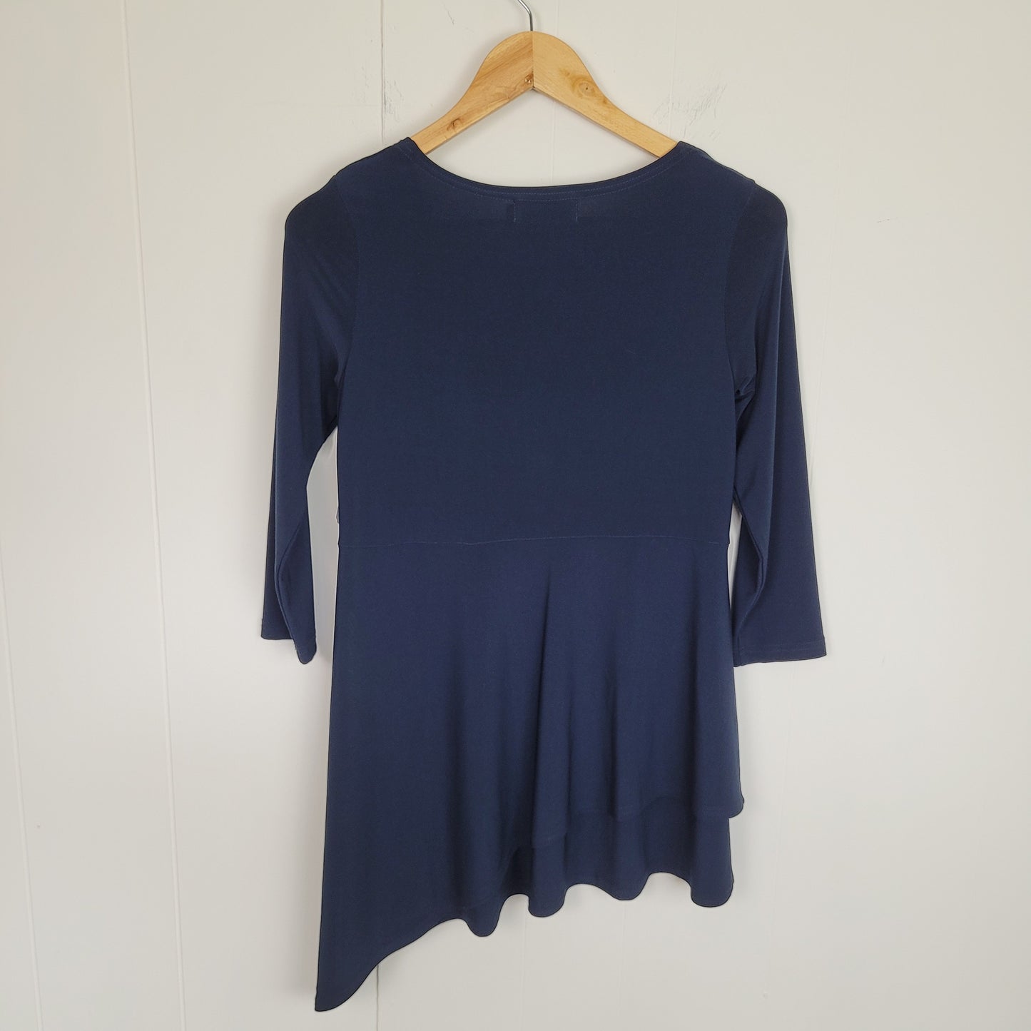 Navy Layered Asymmetrical Tunic Top - Simpli (Made in Canada)(Size 6)