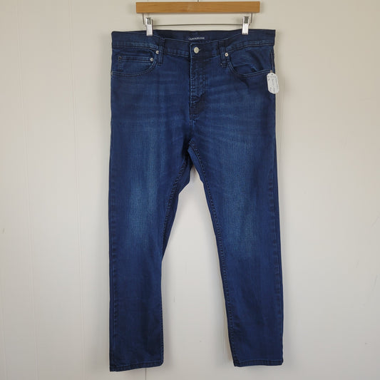 Dark Wash Slim Jeans - Calvin Klein Jeans (36x30)