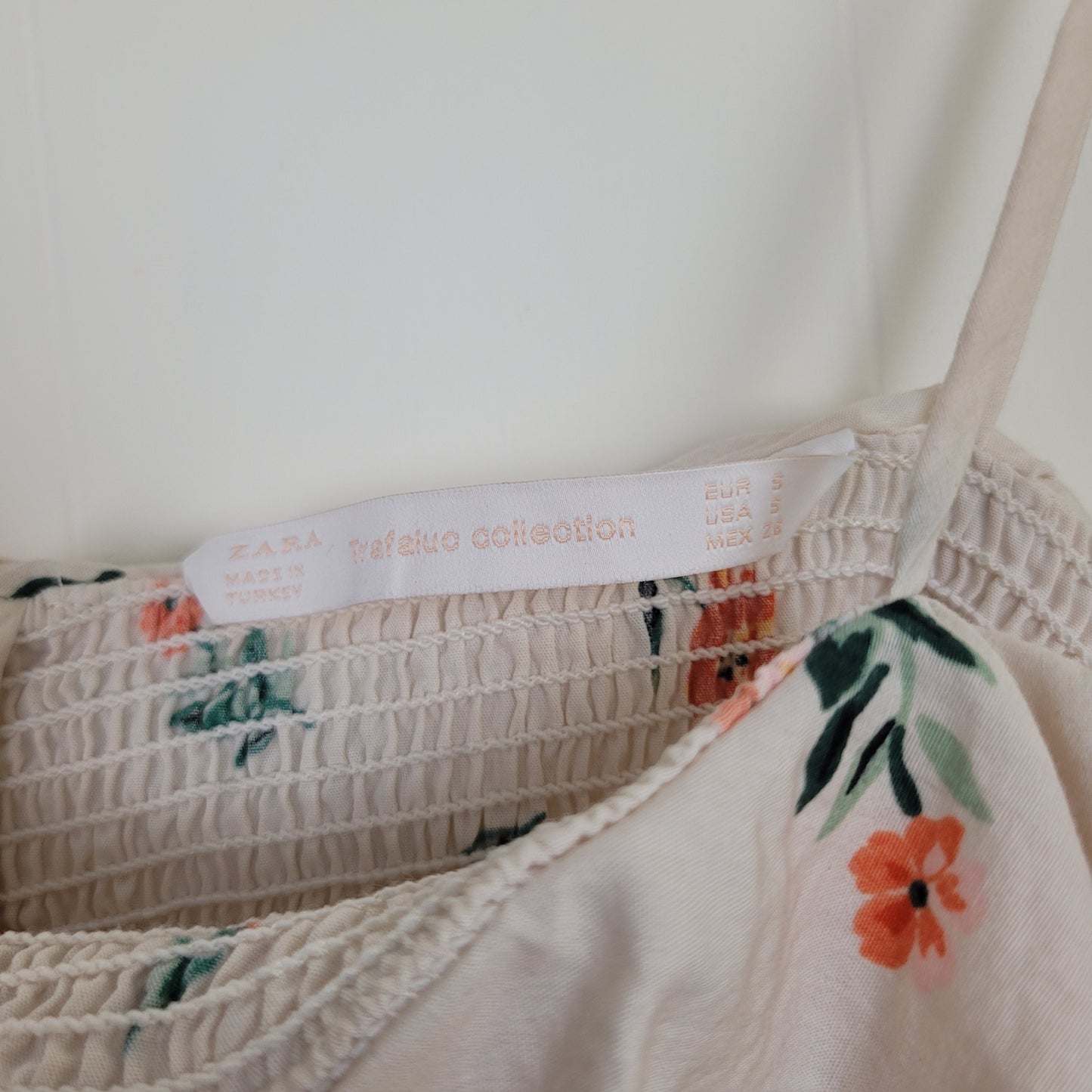 Floral Ruffle Crop Top- Zara TRF (S)