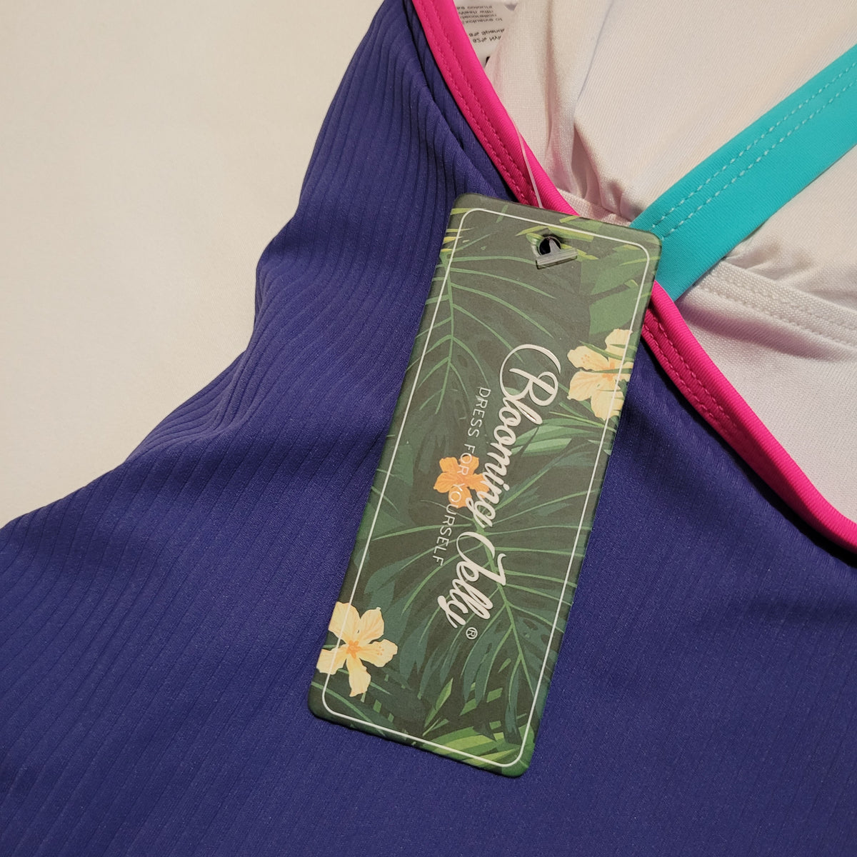 Purple Colourblock One-Piece Swimsuit - Blooming Jelly (M)