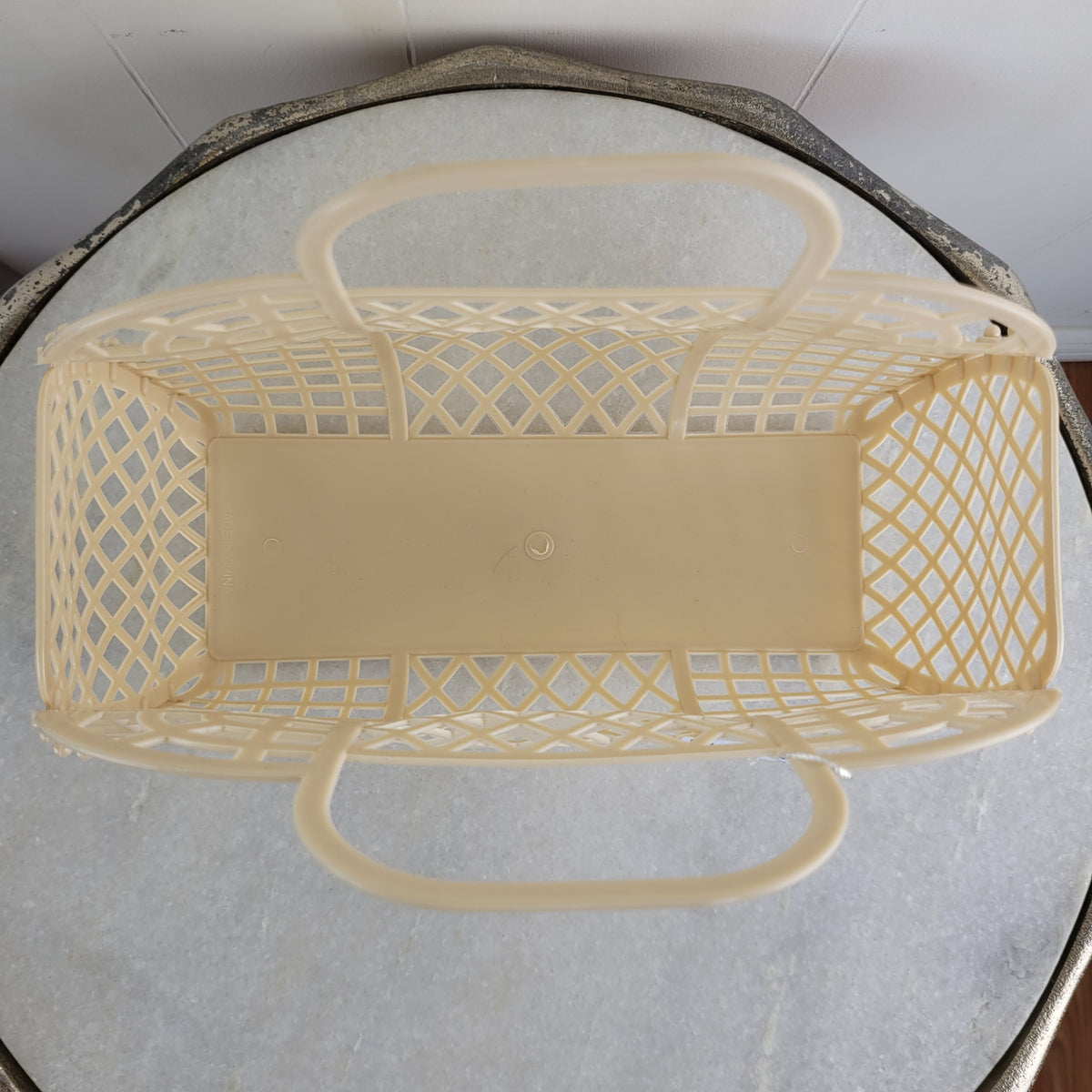 Cream Jelly Basket Handbag - Unbranded