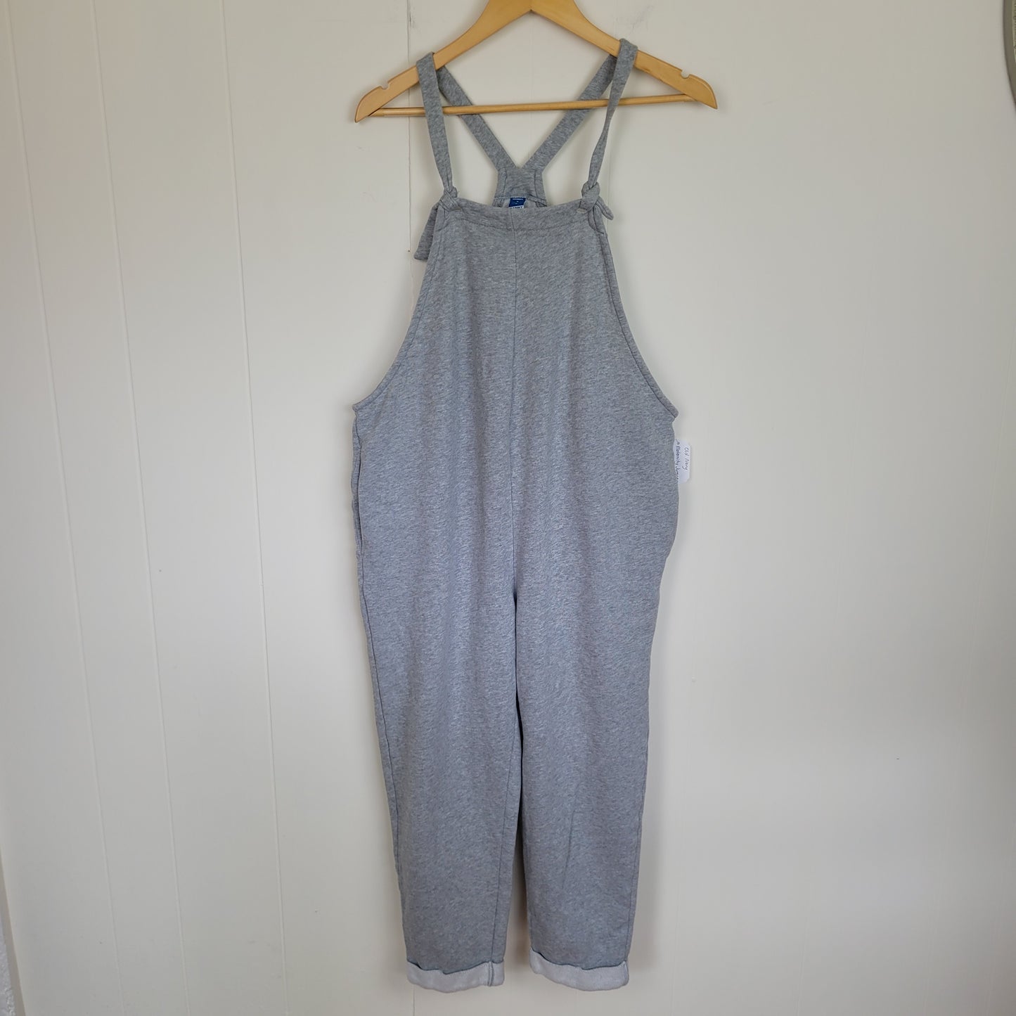 Grey Maternity Sweat Overalls - Old Navy (Medium)
