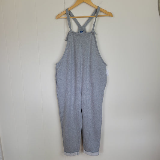 Grey Maternity Sweat Overalls - Old Navy (Medium)