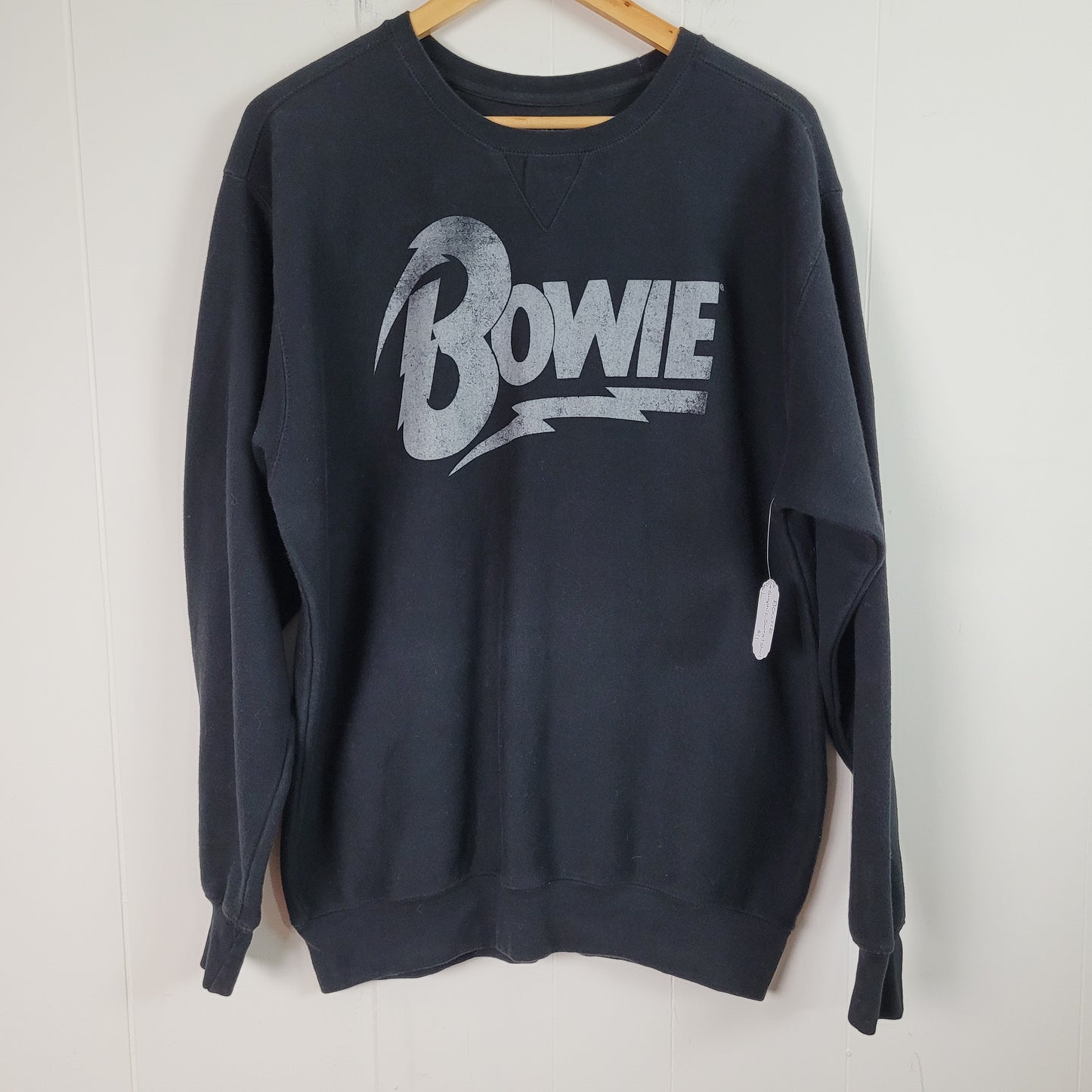 Black David Bowie Graphic Crewneck Sweatshirt -  Large
