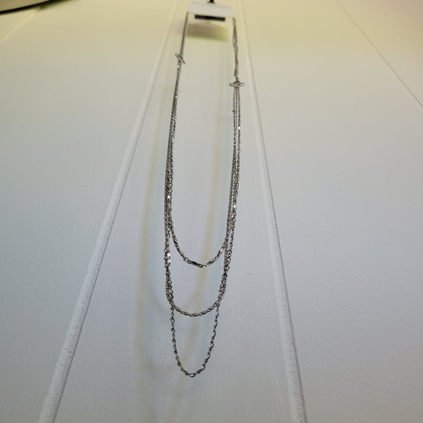 Silver-Tone Layered Chain Necklace
