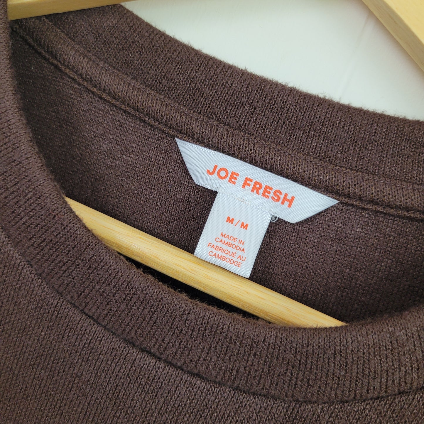 Brown Soft Knit Long Sleeve Top - Joe Fresh (Medium)