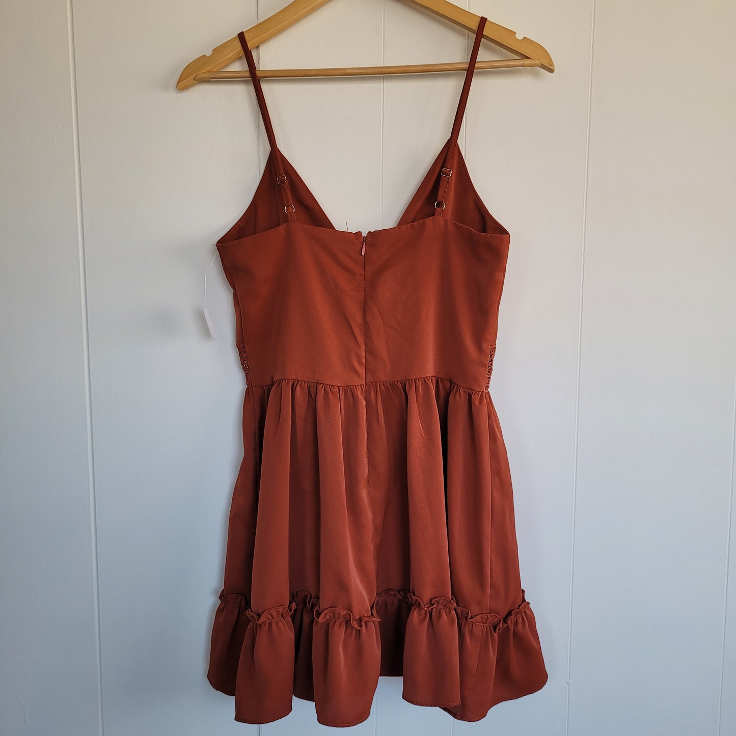 Rust Flowy Mini Dress - Cider (Small)
