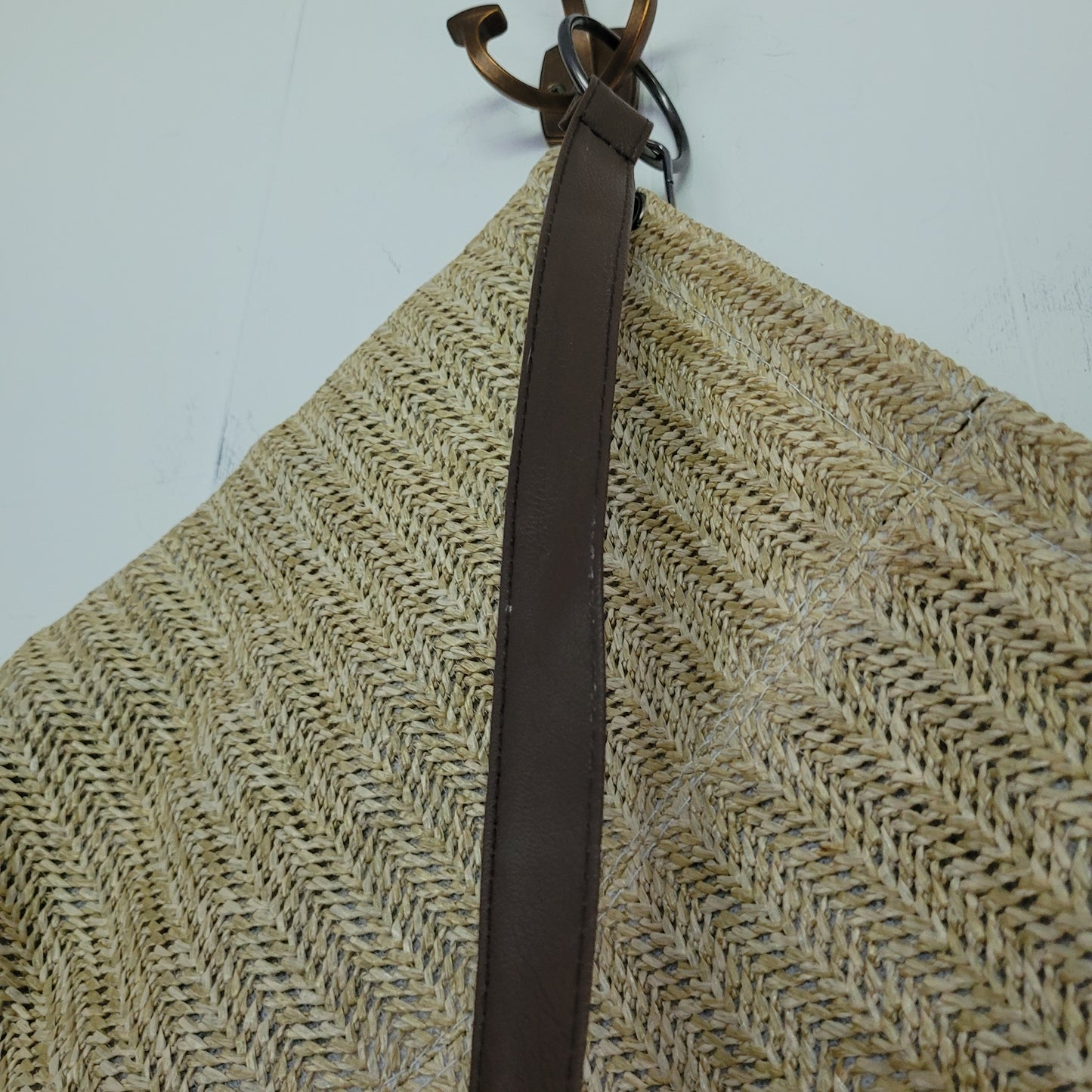 Natural Woven Straw Tote Bag (Large)