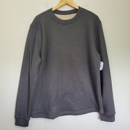 Grey Sherpa-Lined Thermal Pullover - BC Clothing Co Heritage (Large)